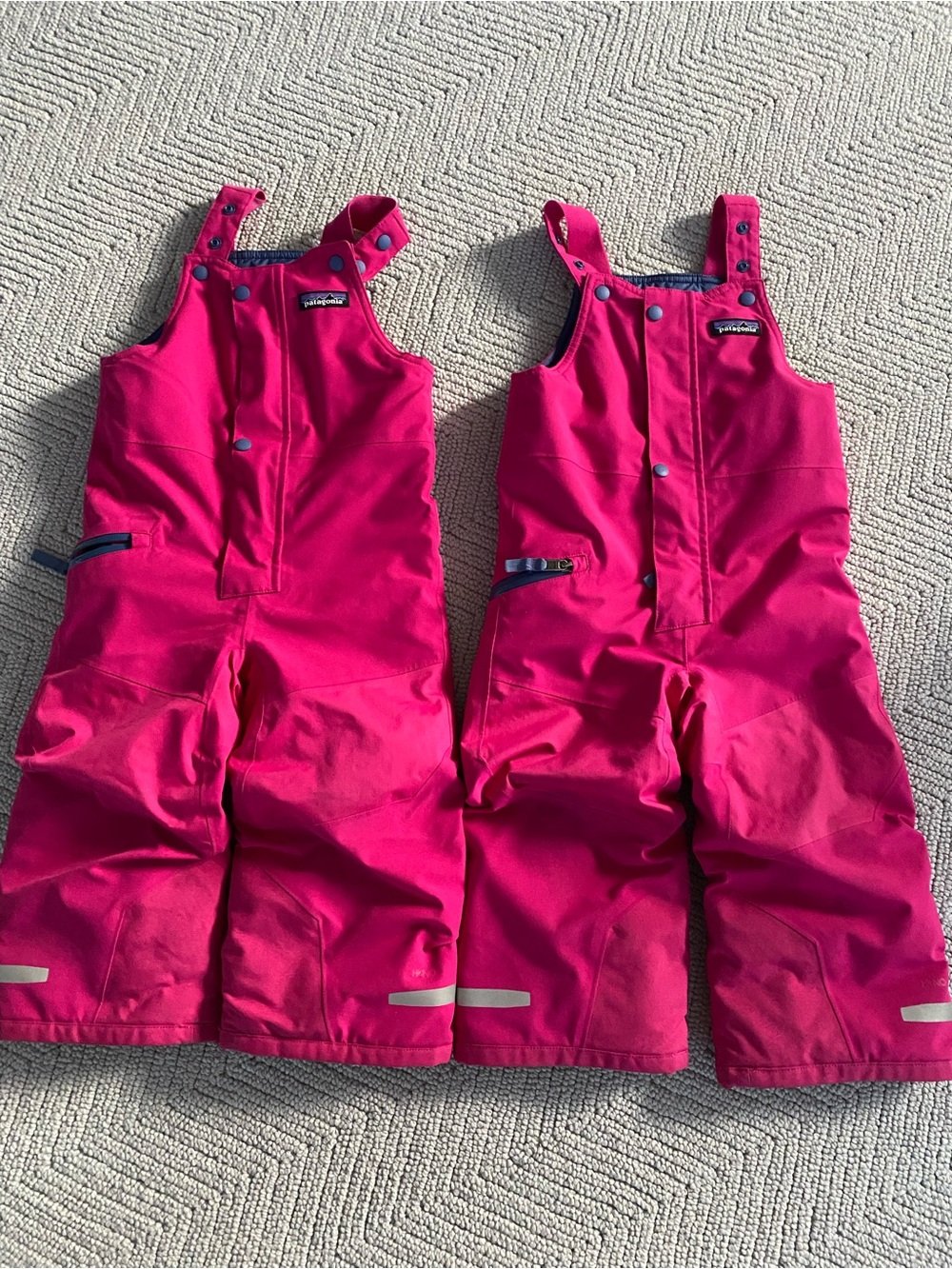 Patagonia Bright Pink Kids' Snow Bibs - Pair
